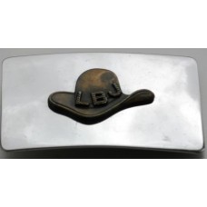 LBJ. Cowboy Hat Belt Buckle